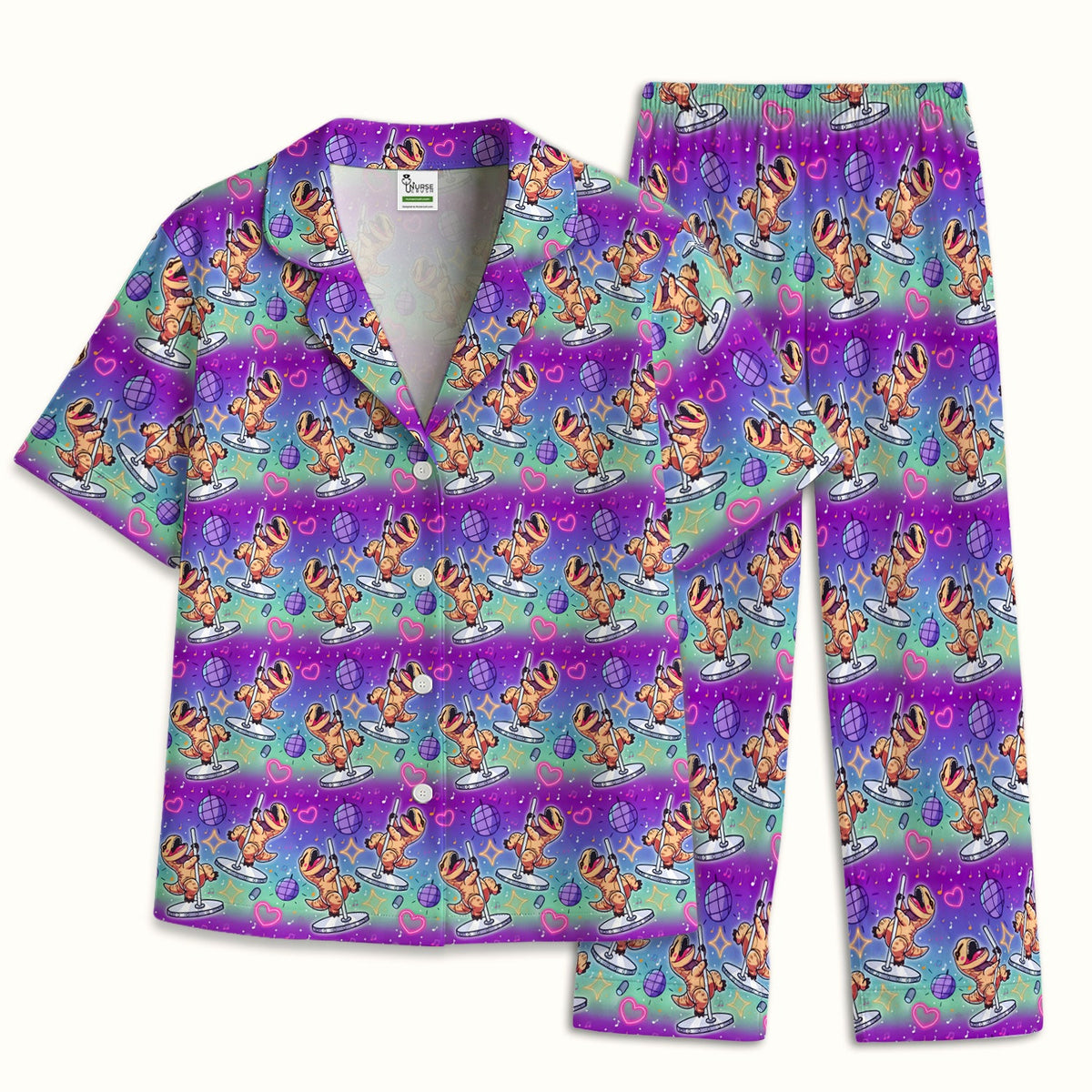 Dancing Dinosaur Disco Pajama Set