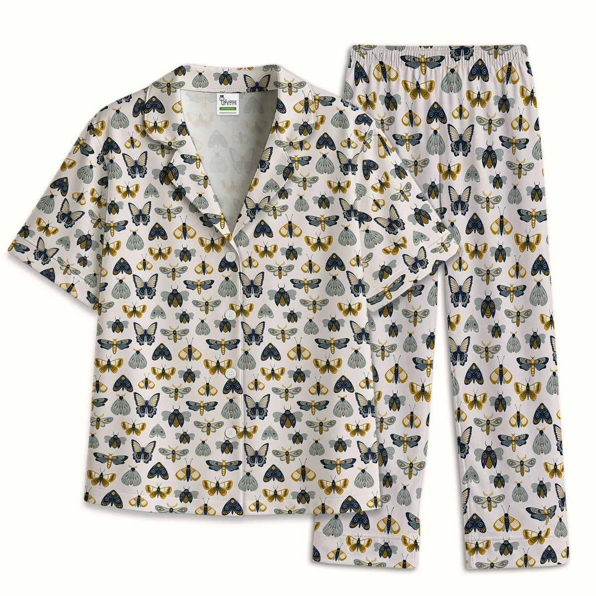 Vintage Butterfly Moth Insect Pajama Set