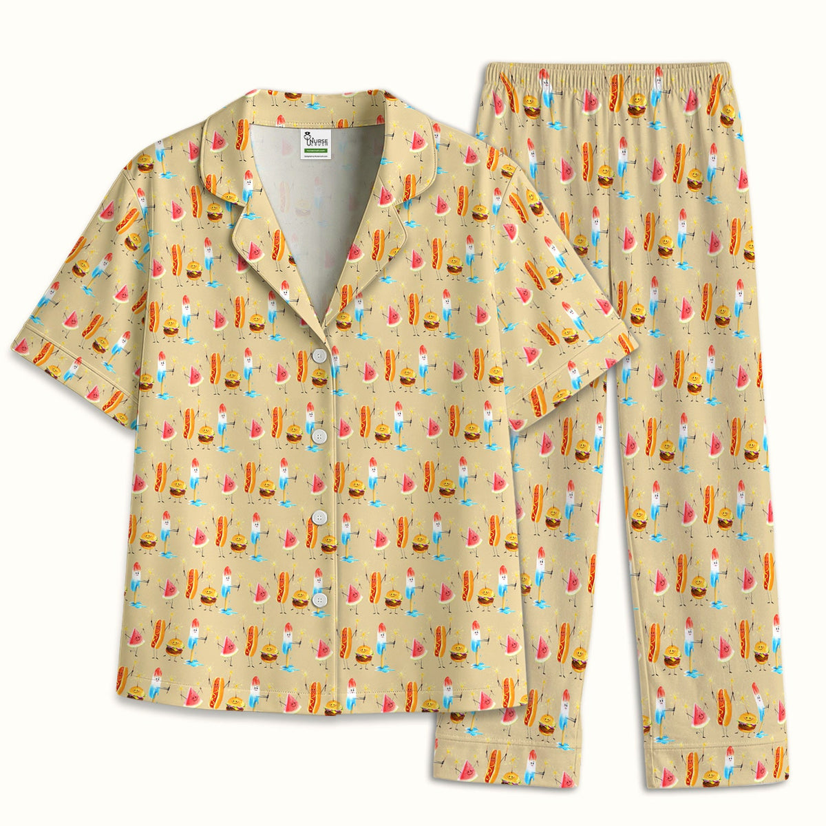 Summer Food Icons Pajama Set