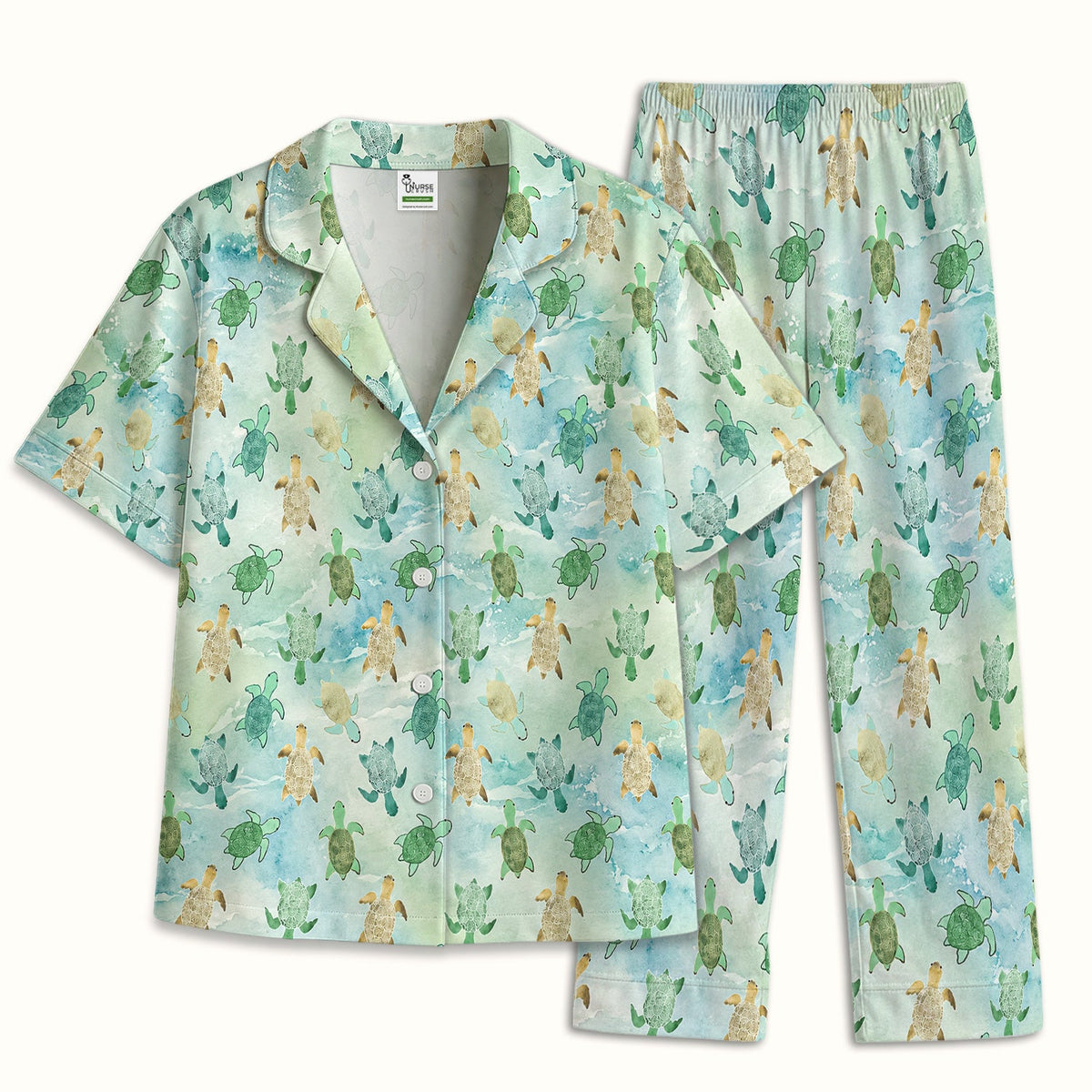 Watercolor Sea Turtle Pajama Set