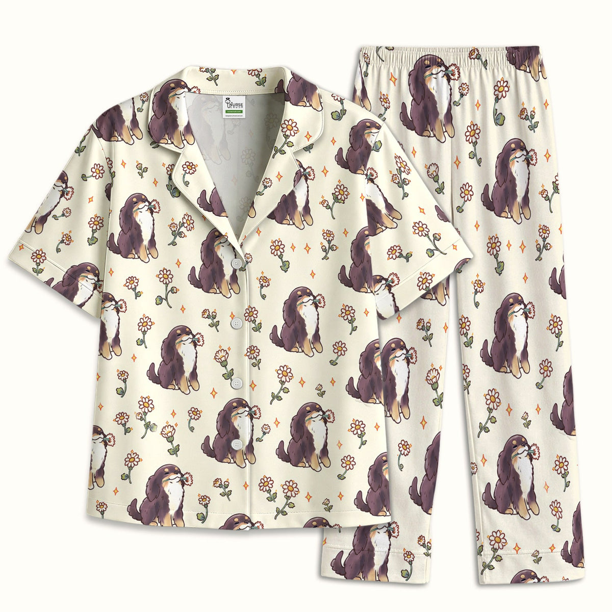 Floral Otter Daisy Pajama Set