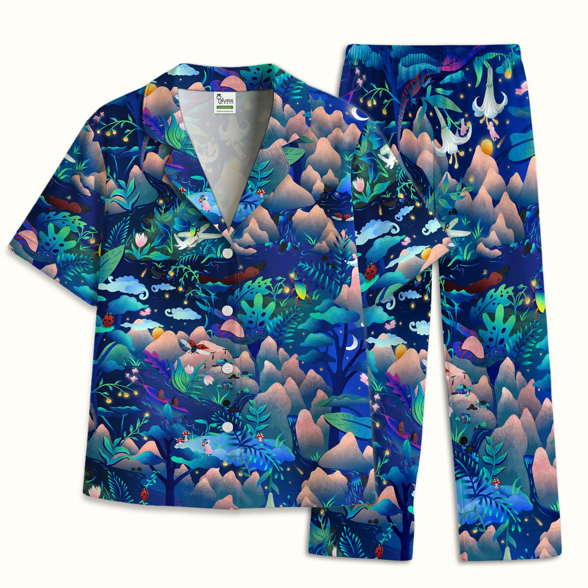 Whimsical Mountain Bug Pajama Set