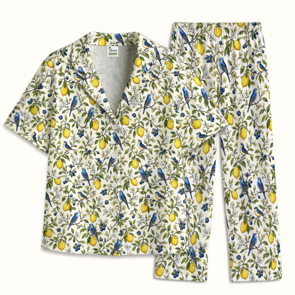 Bluebird Lemon Blossom Nurse Pajama Set