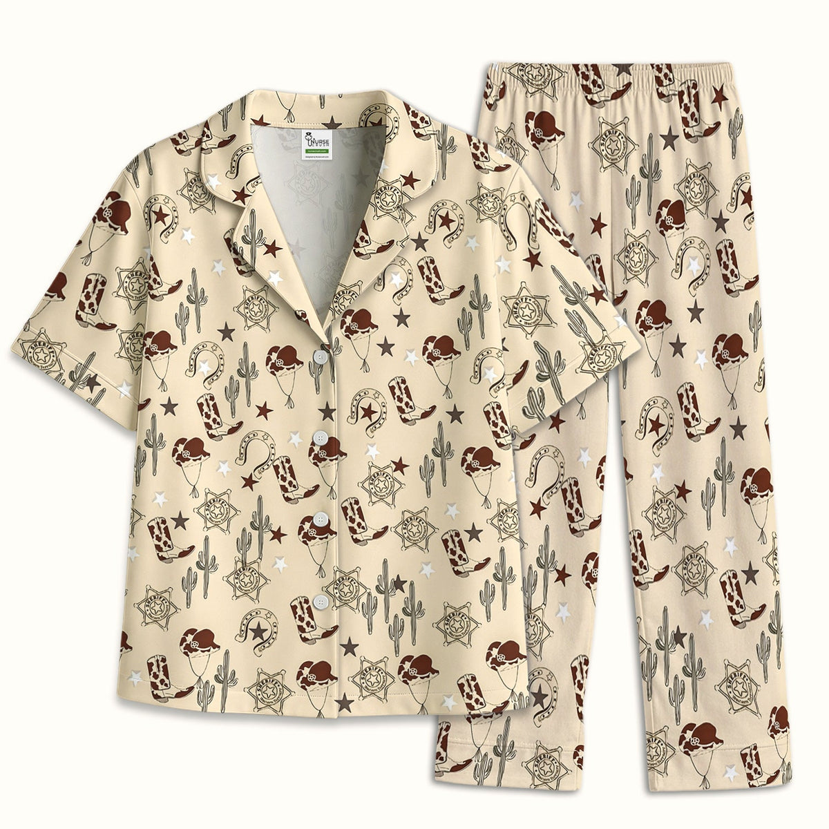 Cowboy Hats & Boots Pajama Set