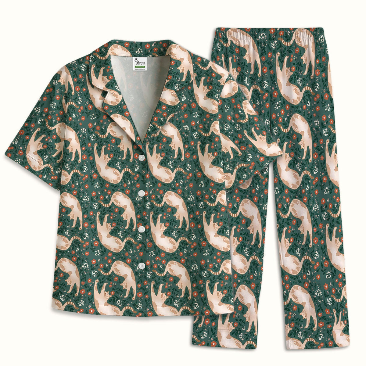 Blue Butterfly Glowing Garden Pajama Set