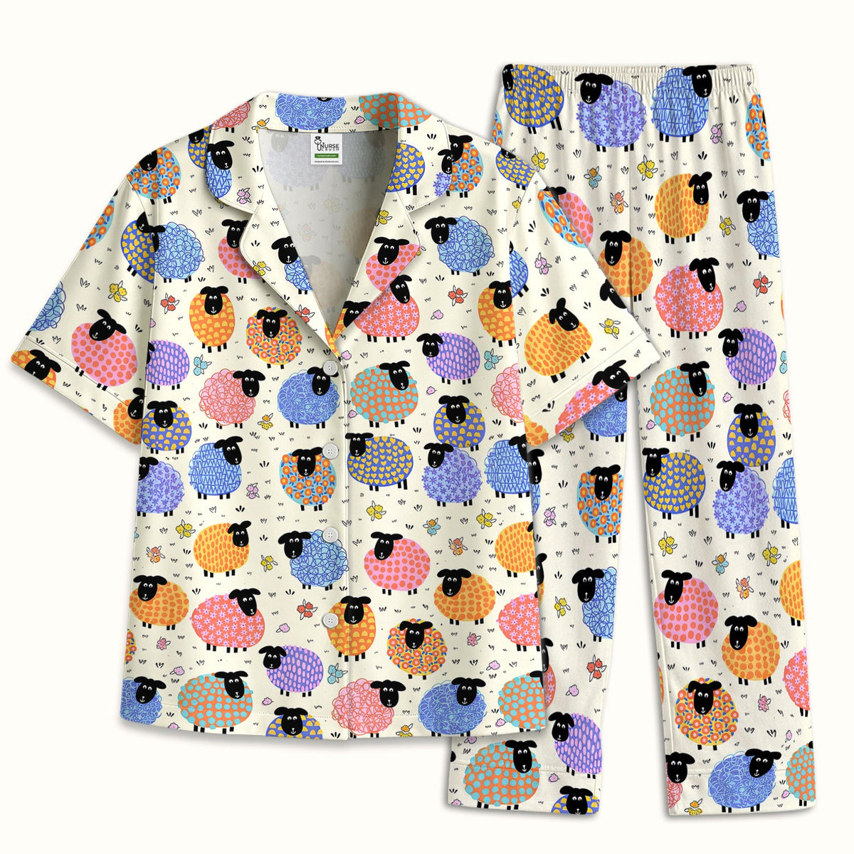 Colorful Sheep Pajama Set
