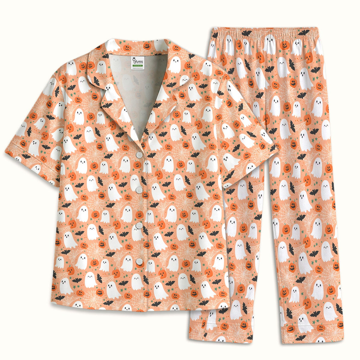 Halloween Ghost Pumpkin Pajama Set