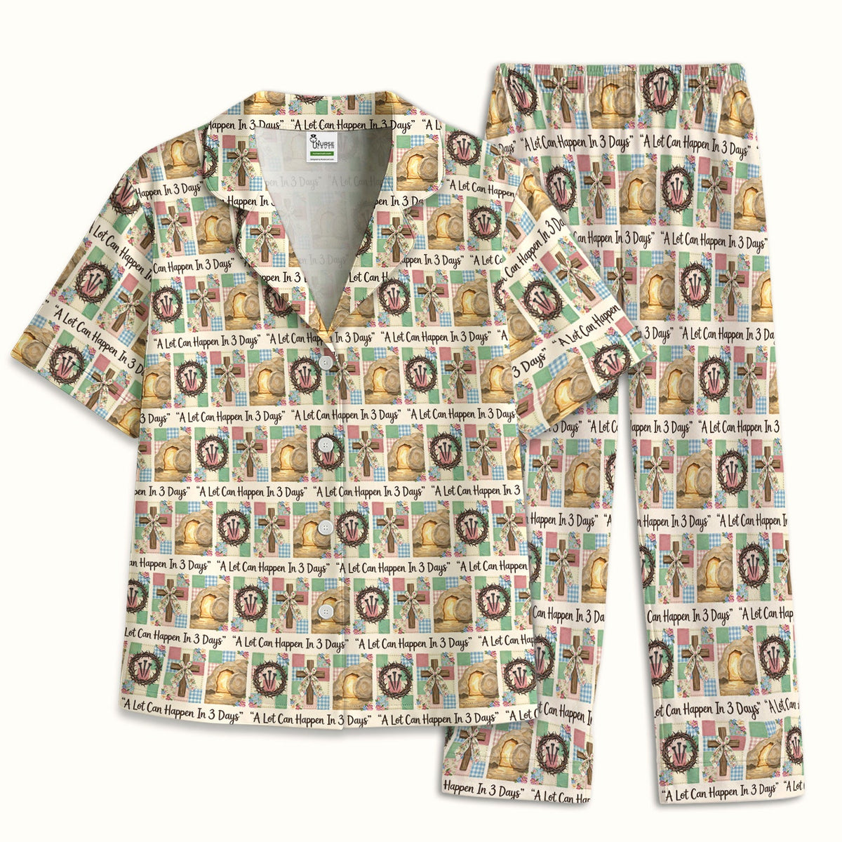 Christian Easter Cross Pajama Set
