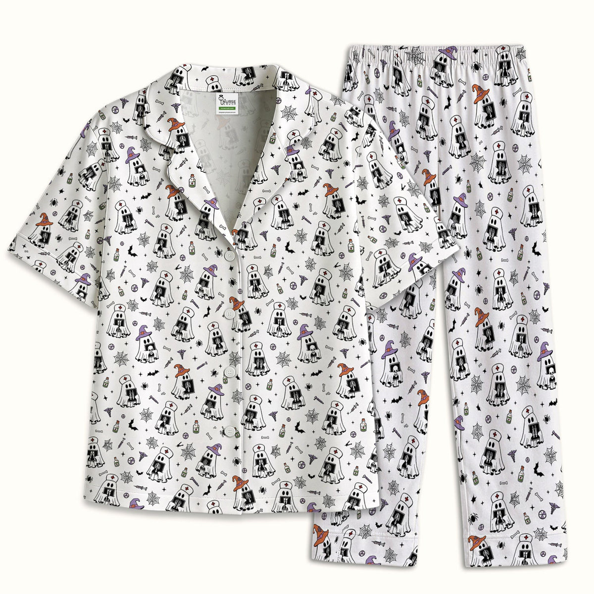 Ghost Nurses with X-Rays Pajama Set - Halloween Gift