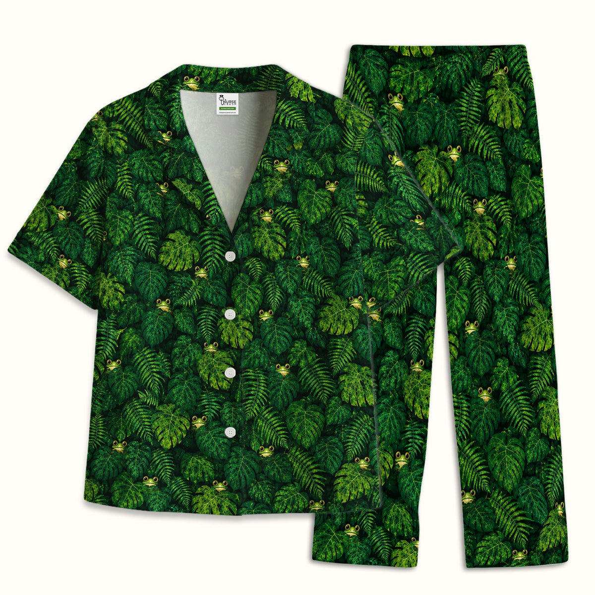 Hidden Frog Jungle Pajama Set