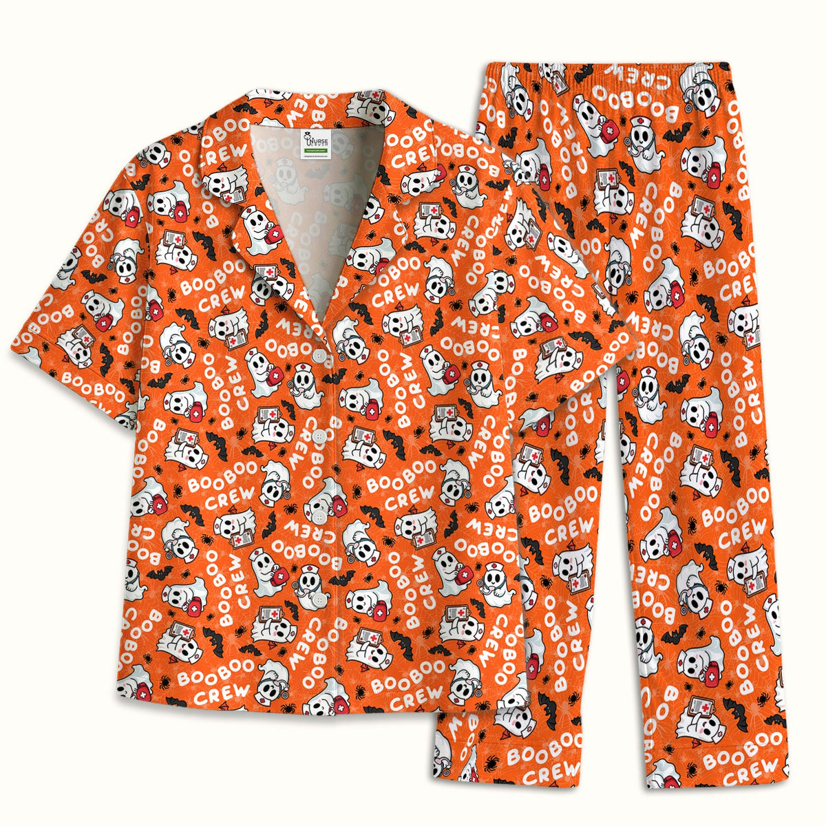 Boo Boo Crew Ghost Halloween Pajama Set