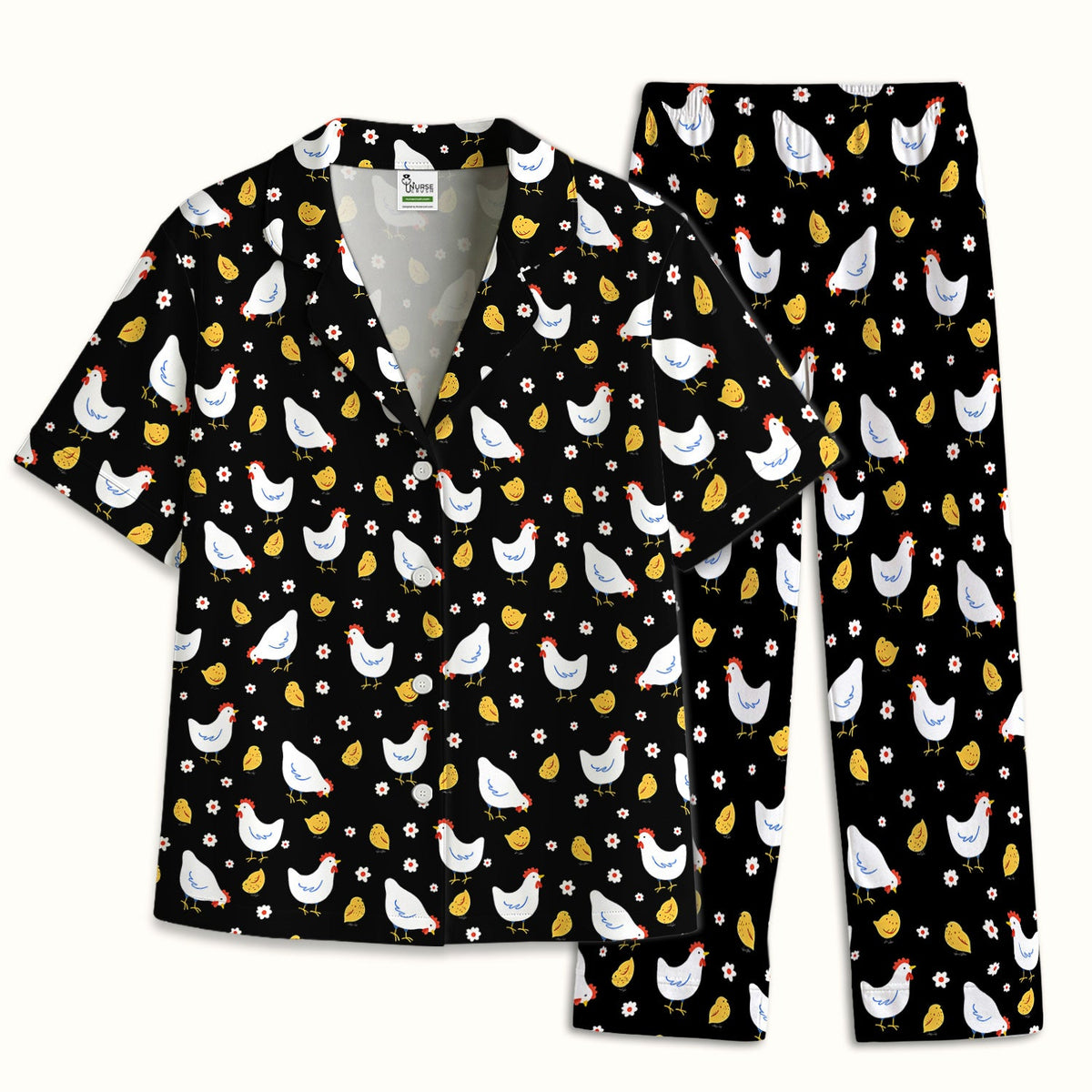 Chicken And Cute Chicks Pajama Set