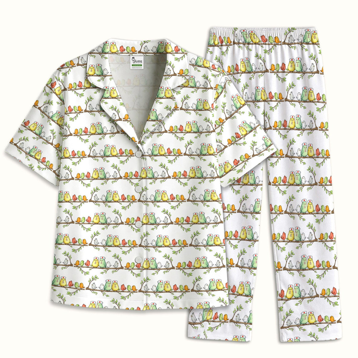 Birds On Branches Pajama Set