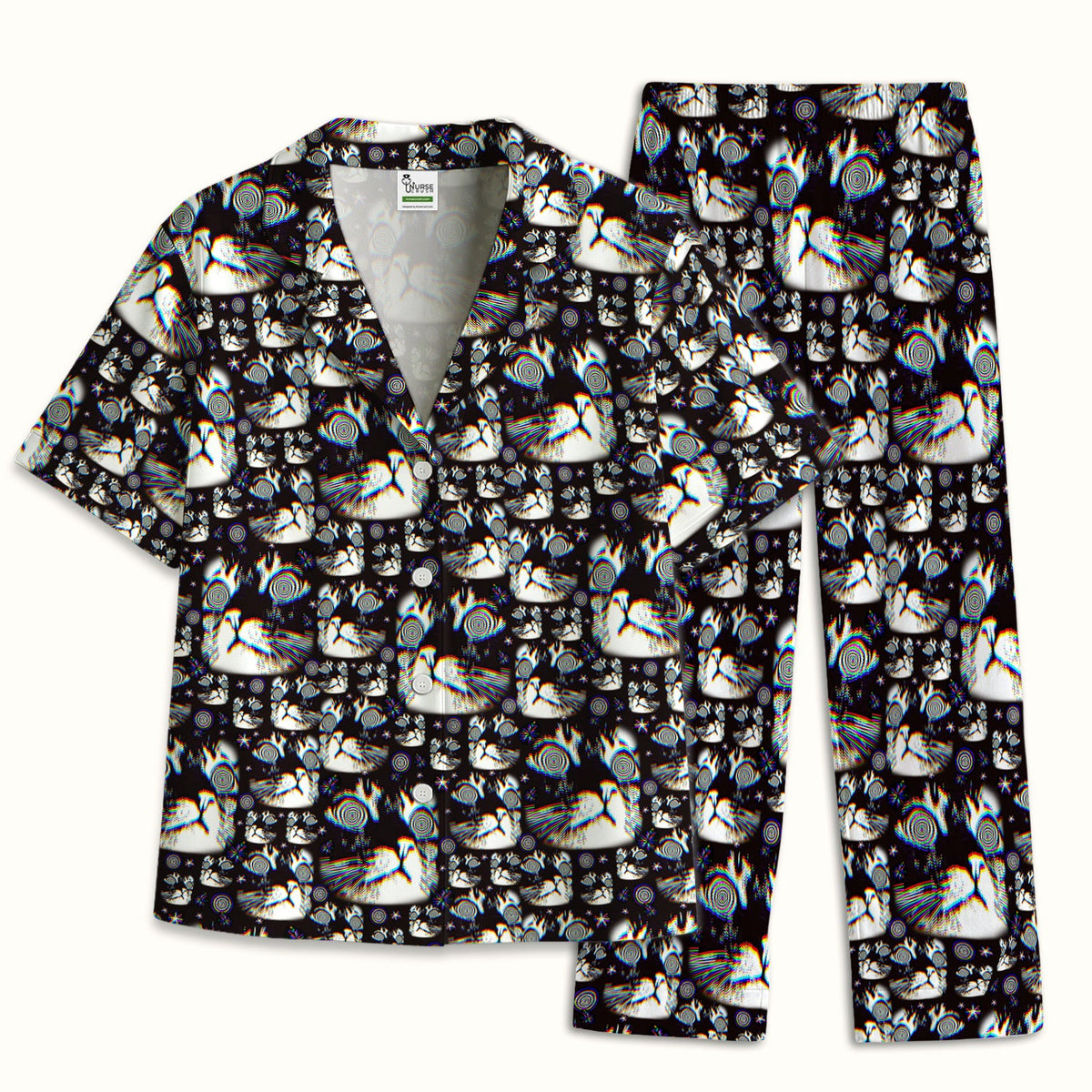 Cosmic Cat Eye Spiral Pajama Set