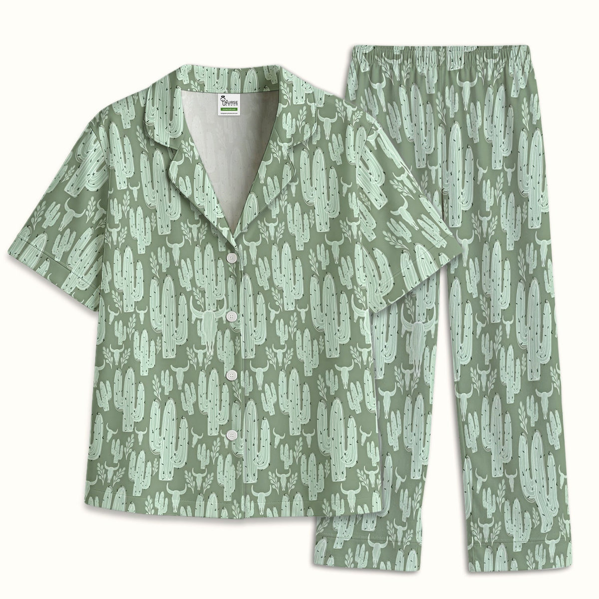 Desert Cactus Skull Pajama Set