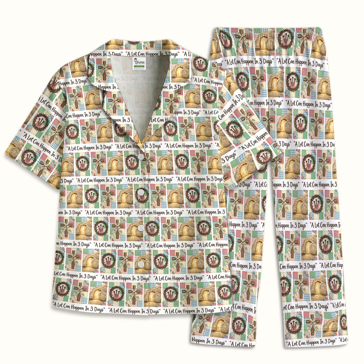 Christian Easter Cross Pajama Set