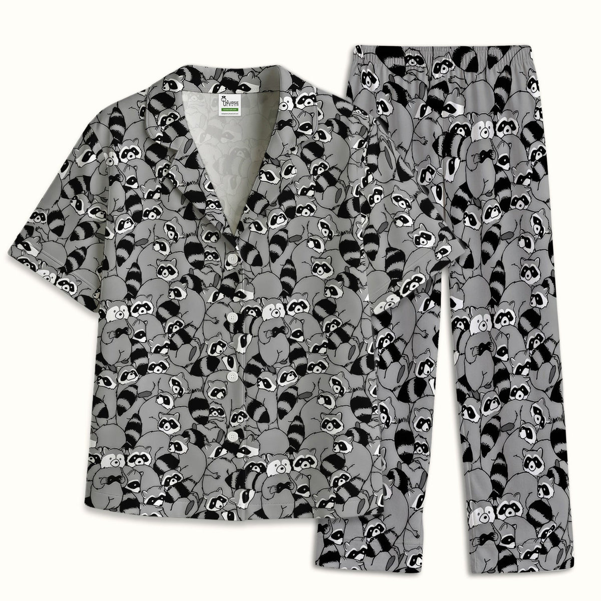 Raccoon Crowd Pajama Set