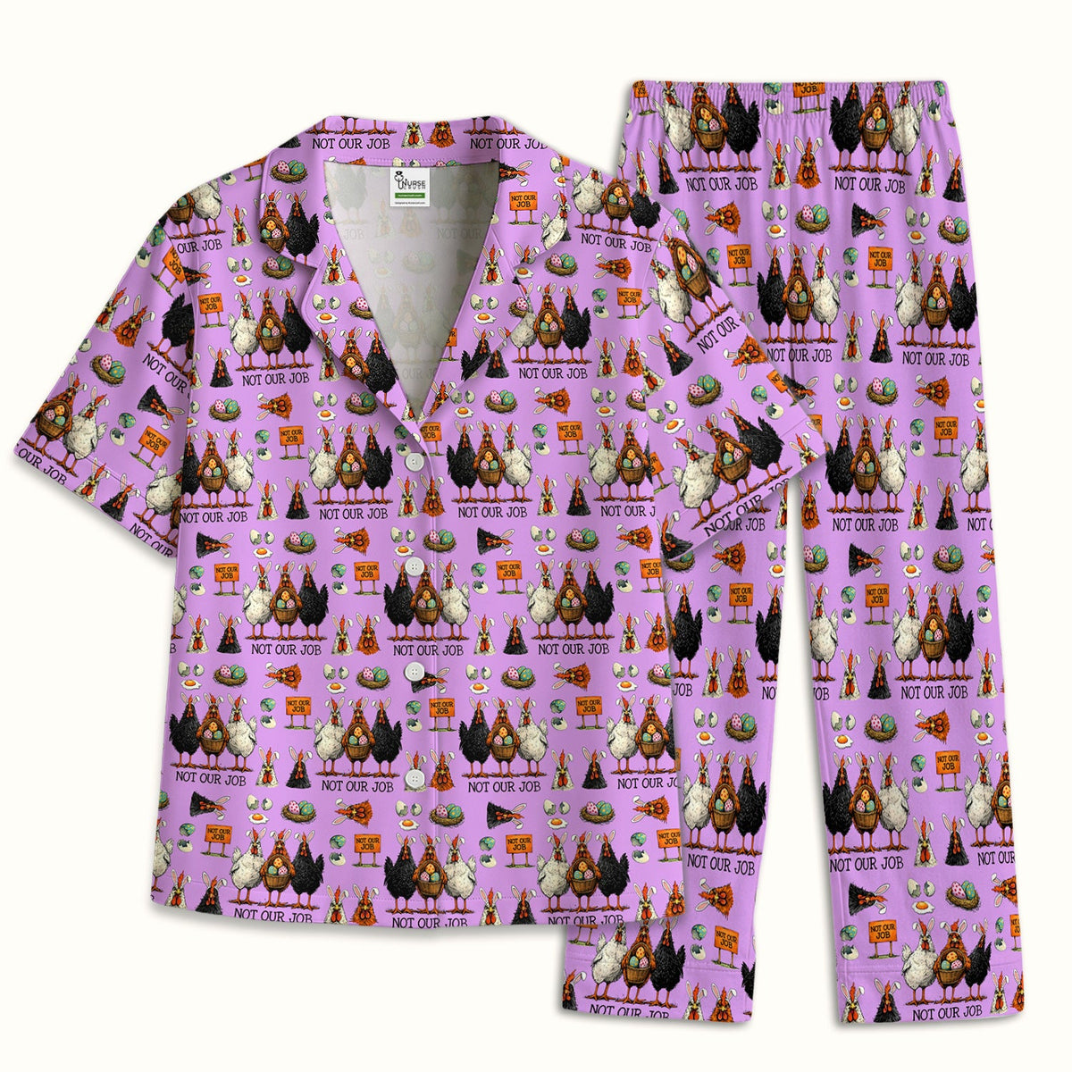Chicken Humor Pajama Set - Easter Gift