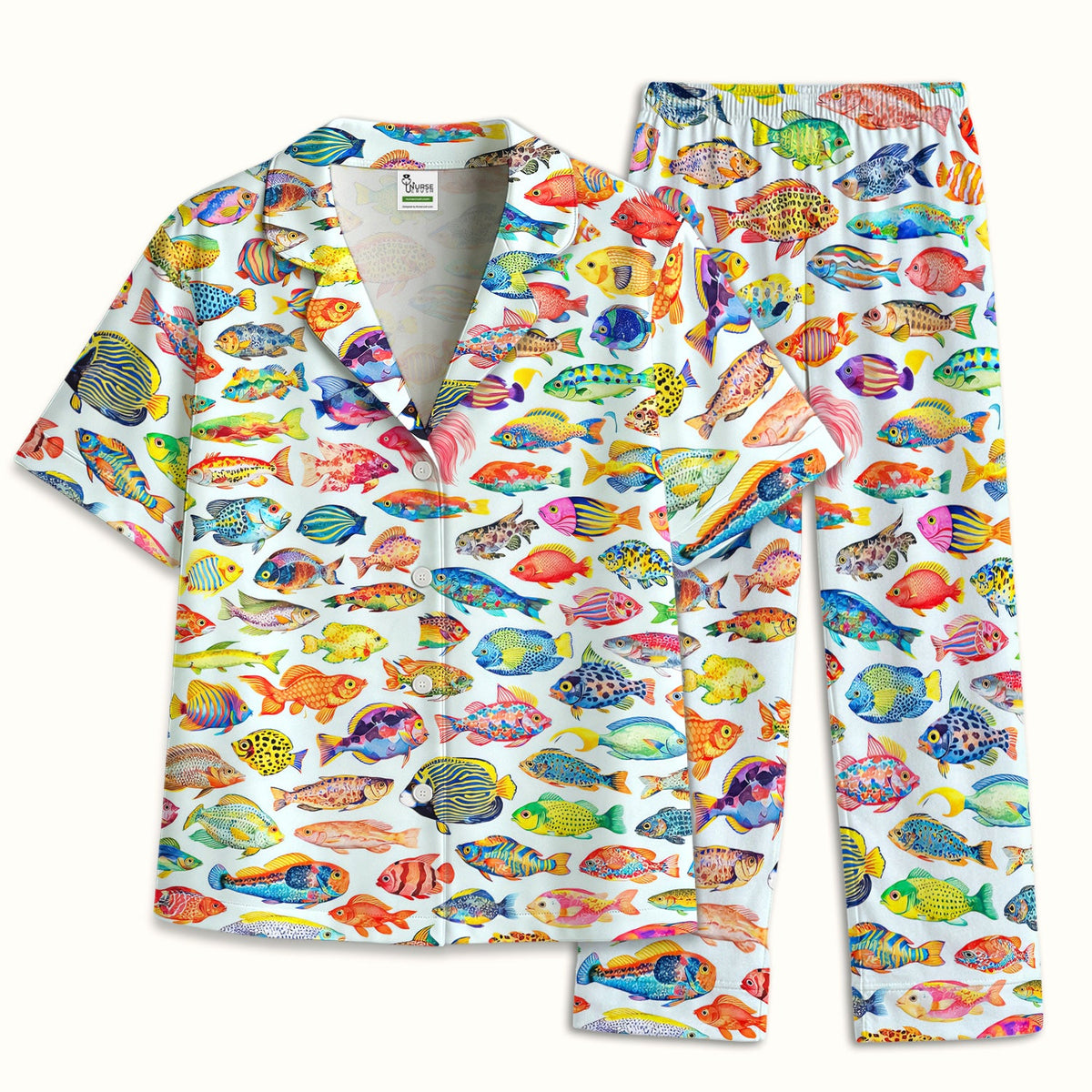Colorful Tropical Fish Pajama Set