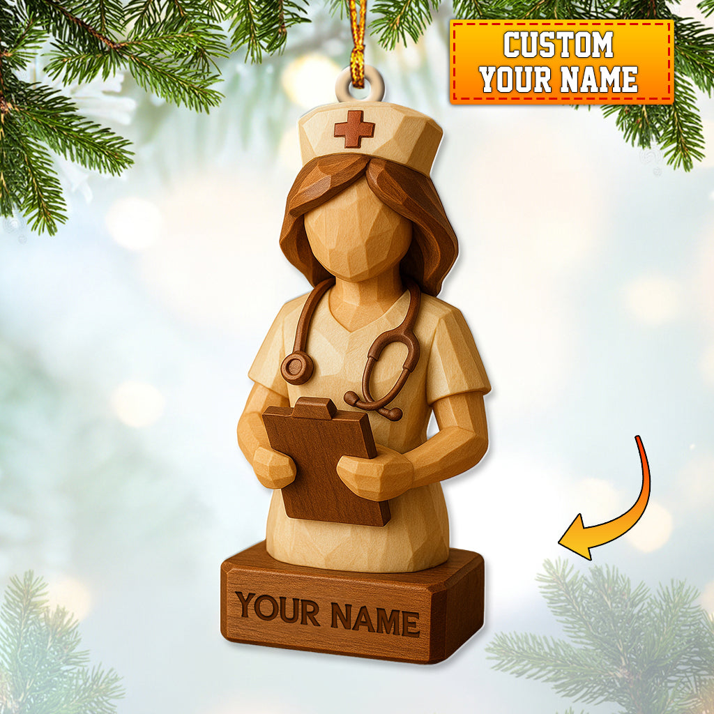 Personalized Nurse Figurine Christmas Ornament