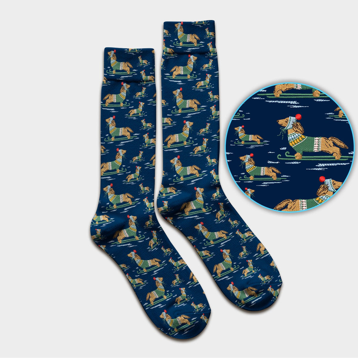 Dachshund Winter Nurse Socks