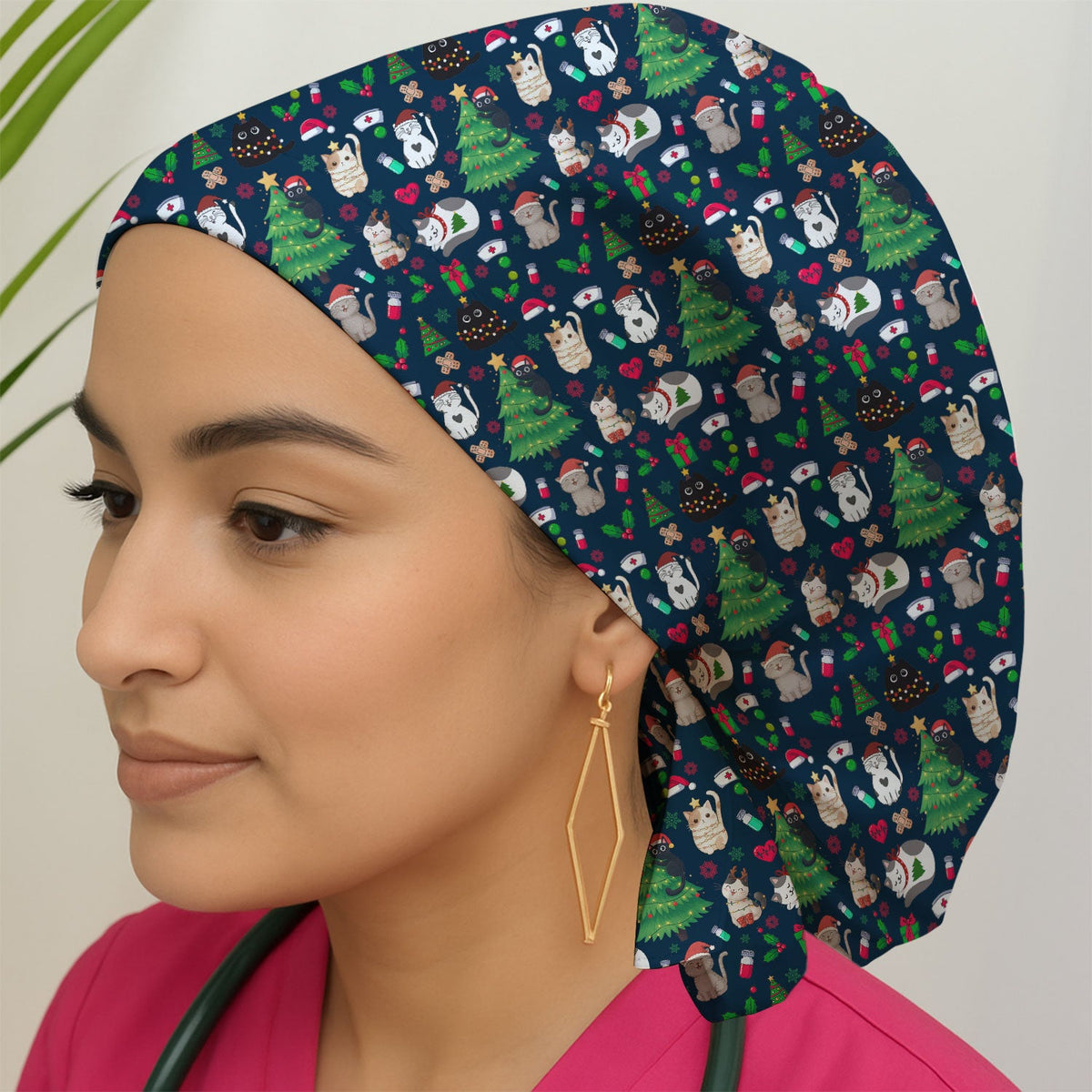 Christmas Pet Scrub Cap