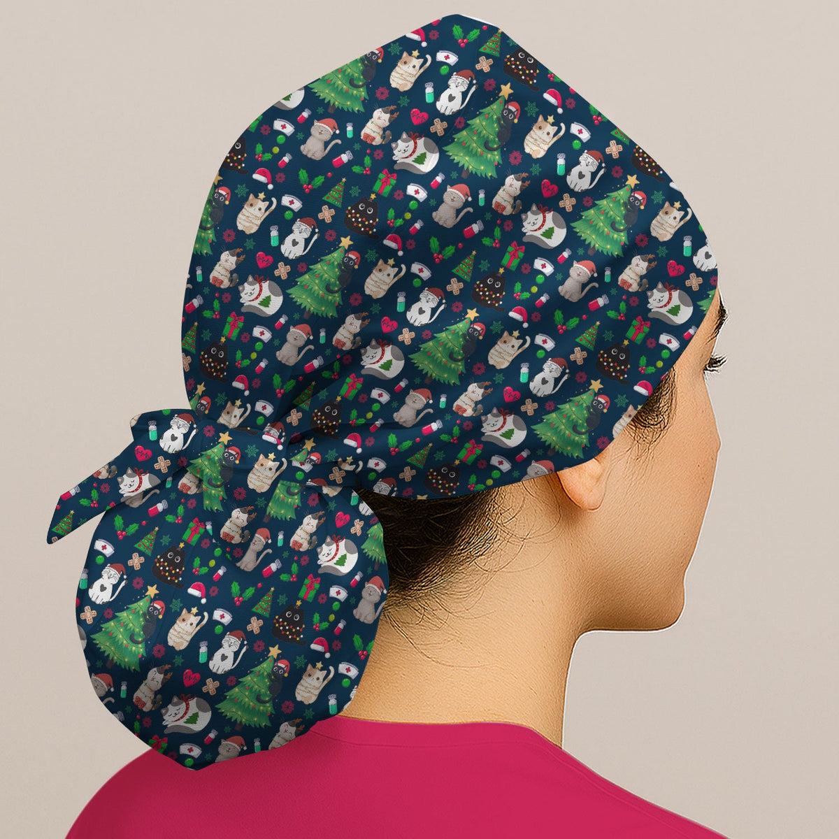 Christmas Pet Scrub Cap