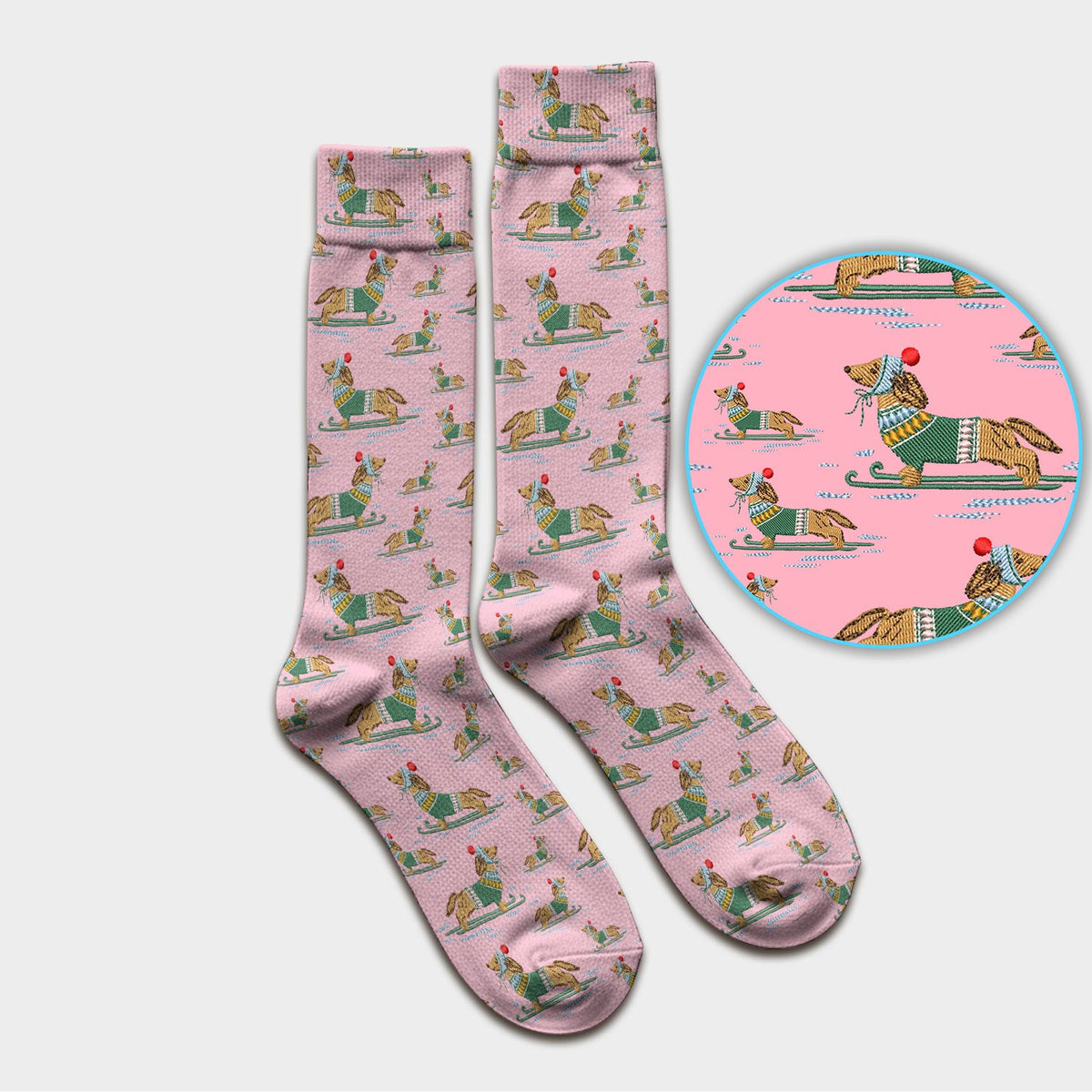 Dachshund Winter Nurse Socks