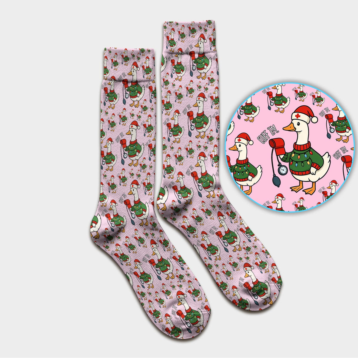Christmas Duck Nurse Socks