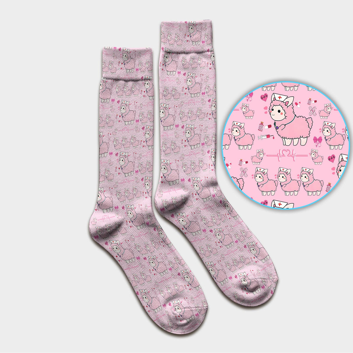 Llama Ain't Got Time For Your Drama Nurse Socks