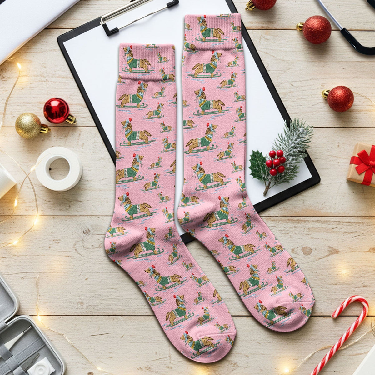 Dachshund Winter Nurse Socks
