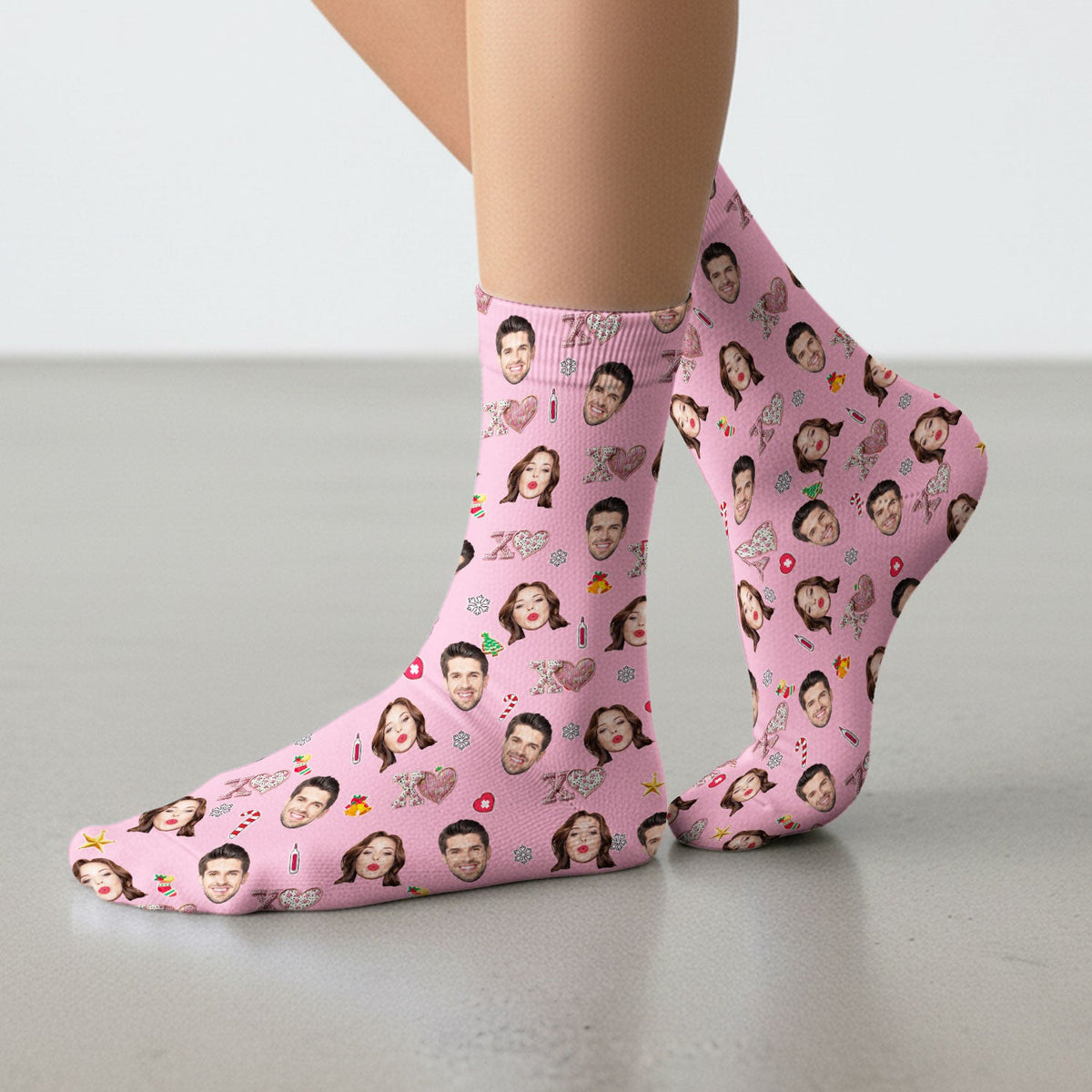 Personalized Photo XOXO Nurse Socks