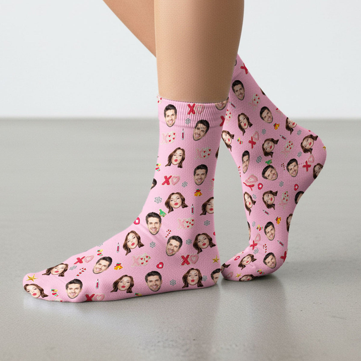Personalized Photo Face Nurse Scrub Socks
