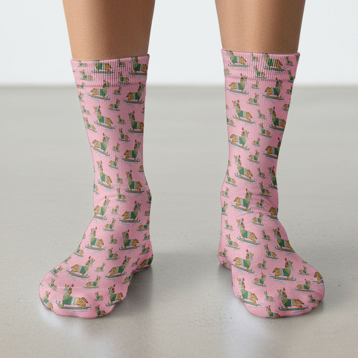 Dachshund Winter Nurse Socks