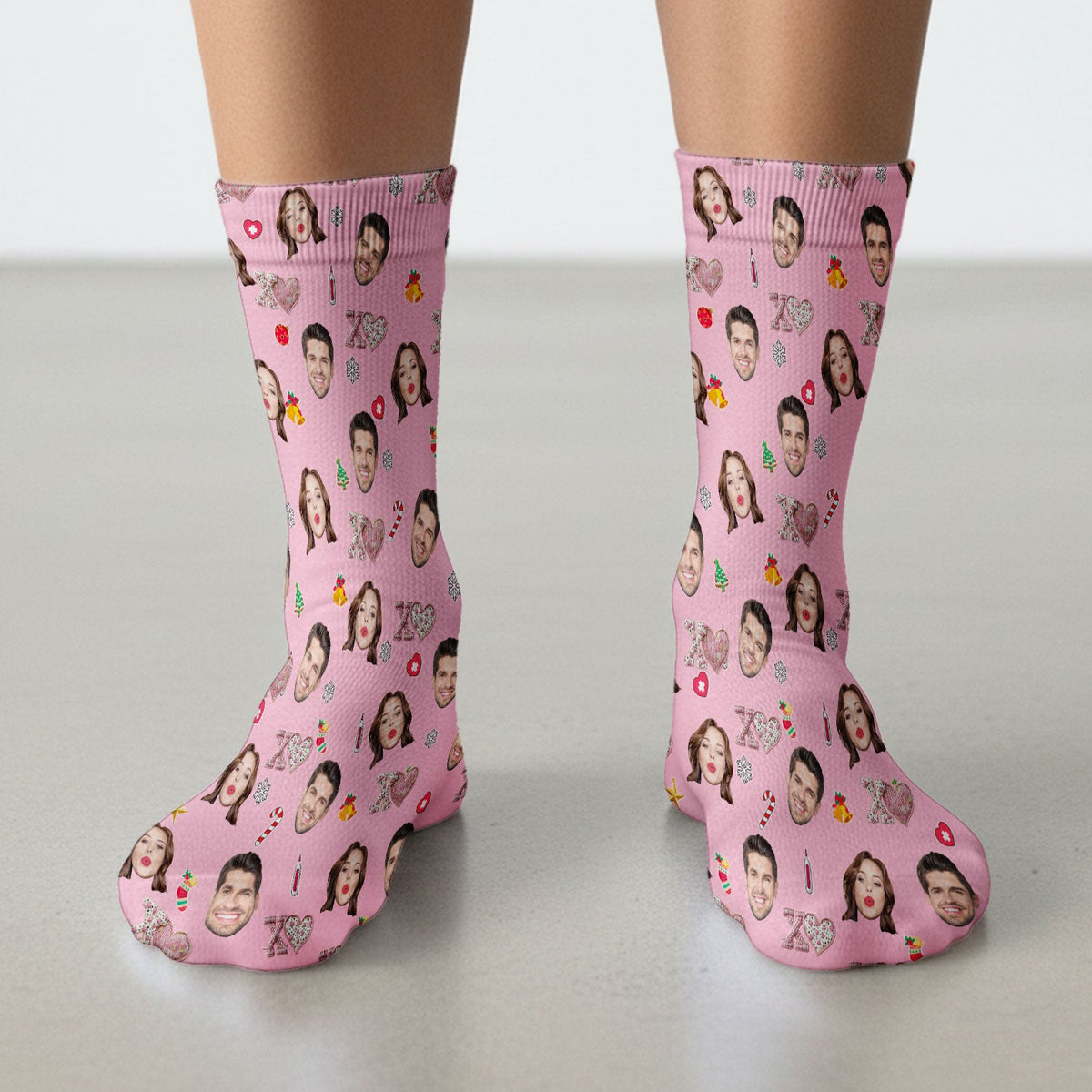 Personalized Photo XOXO Nurse Socks
