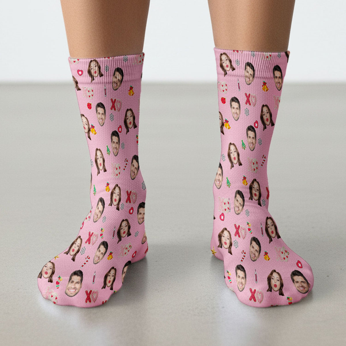 Personalized Photo Face Nurse Scrub Socks