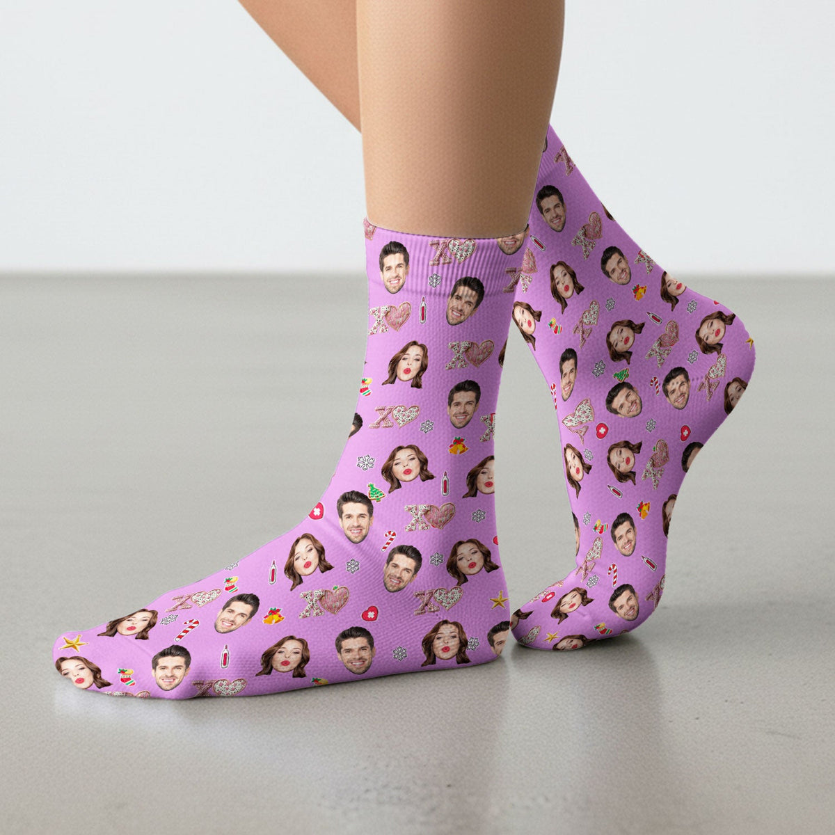 Personalized Photo XOXO Nurse Socks