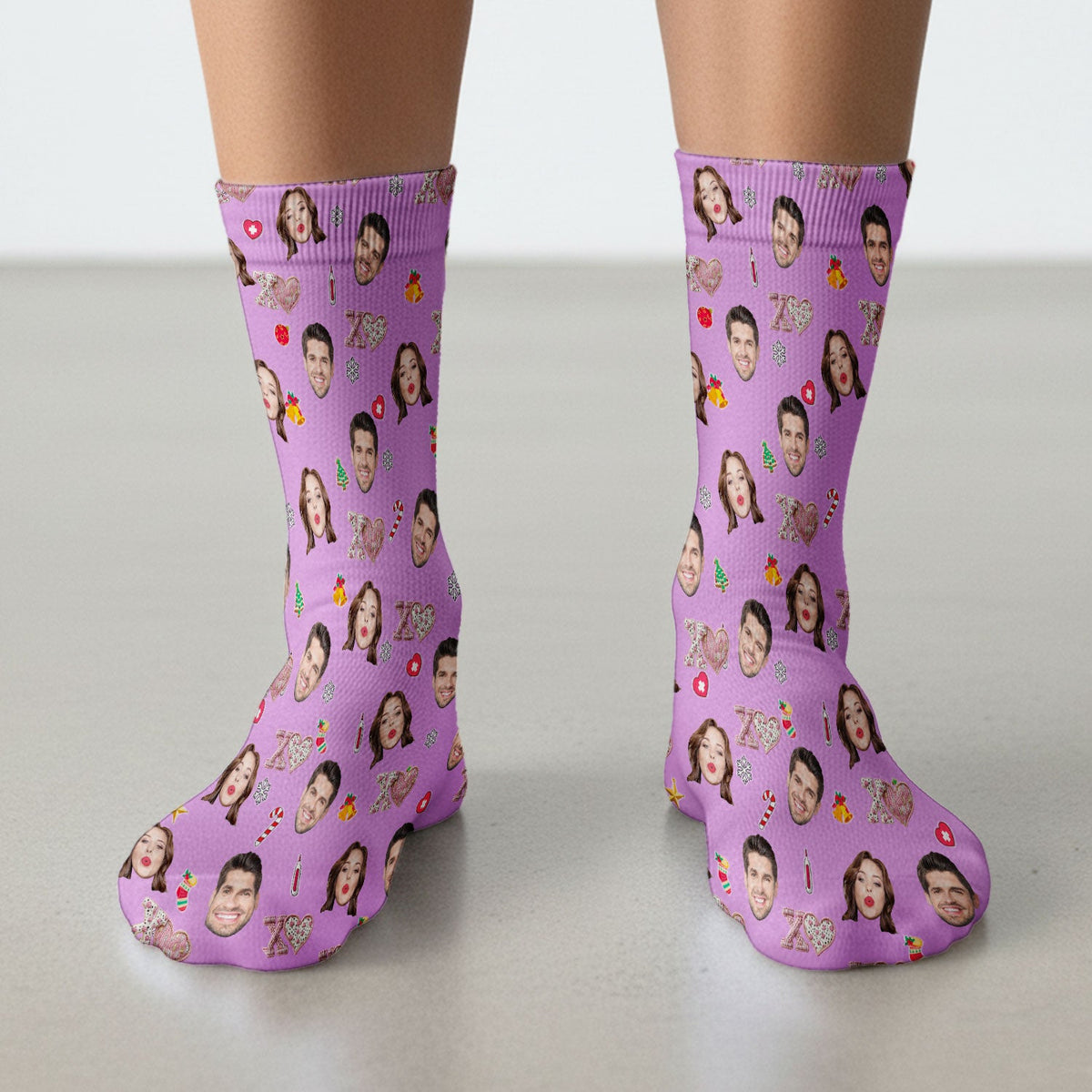 Personalized Photo XOXO Nurse Socks