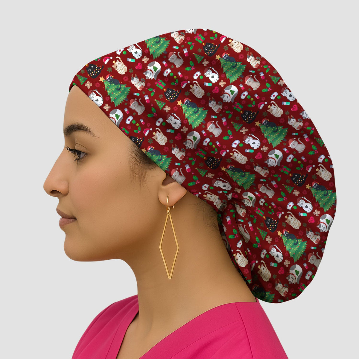 Christmas Pet Scrub Cap