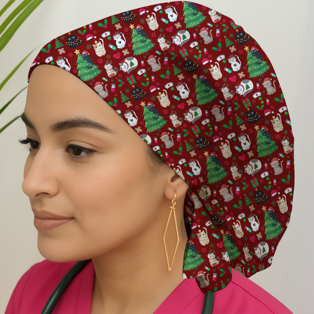Christmas Pet Scrub Cap