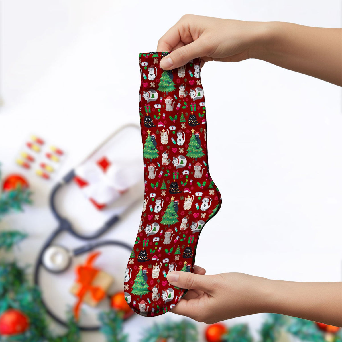 Christmas Pet Nurse Socks