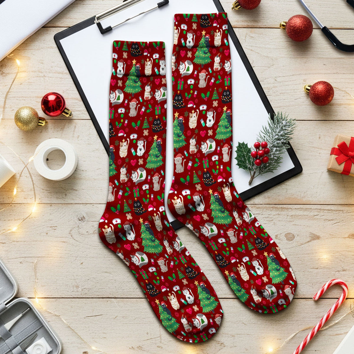 Christmas Pet Nurse Socks