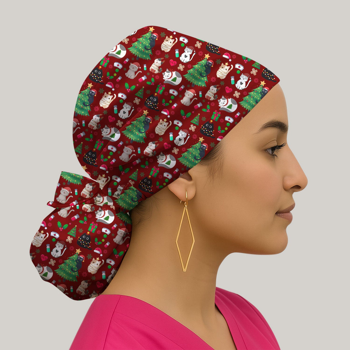 Christmas Pet Scrub Cap