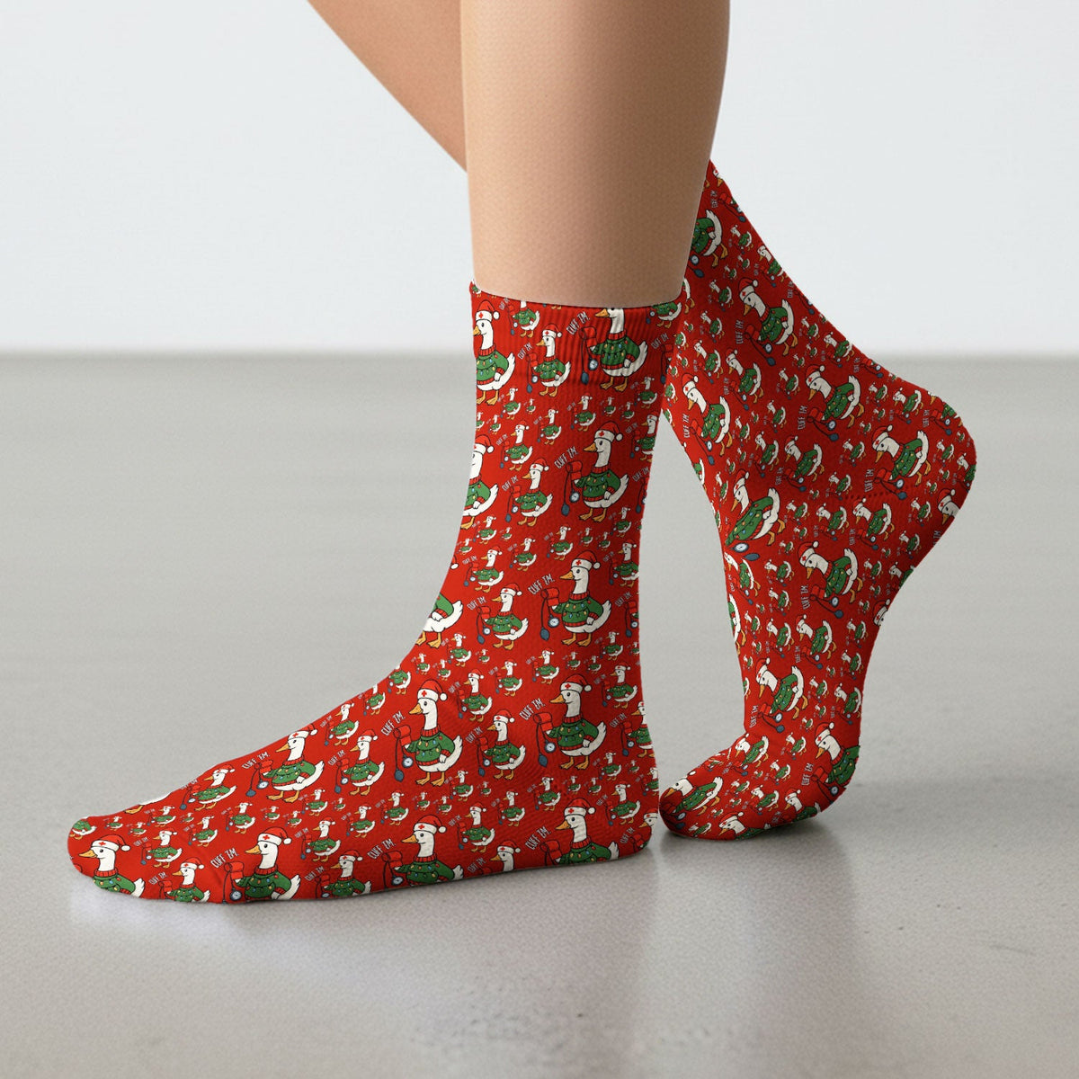 Christmas Duck Nurse Socks