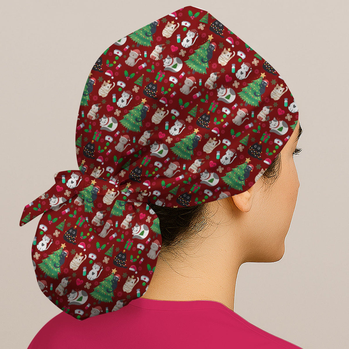 Christmas Pet Scrub Cap