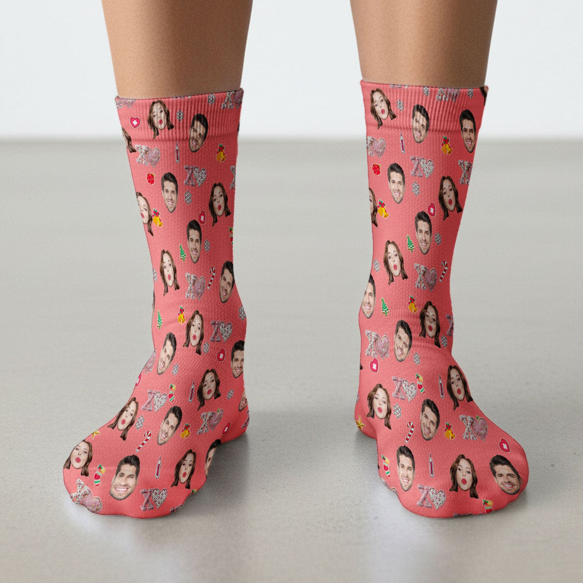 Personalized Photo XOXO Nurse Socks