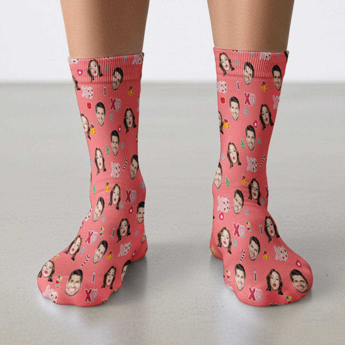 Personalized Photo Face Nurse Scrub Socks