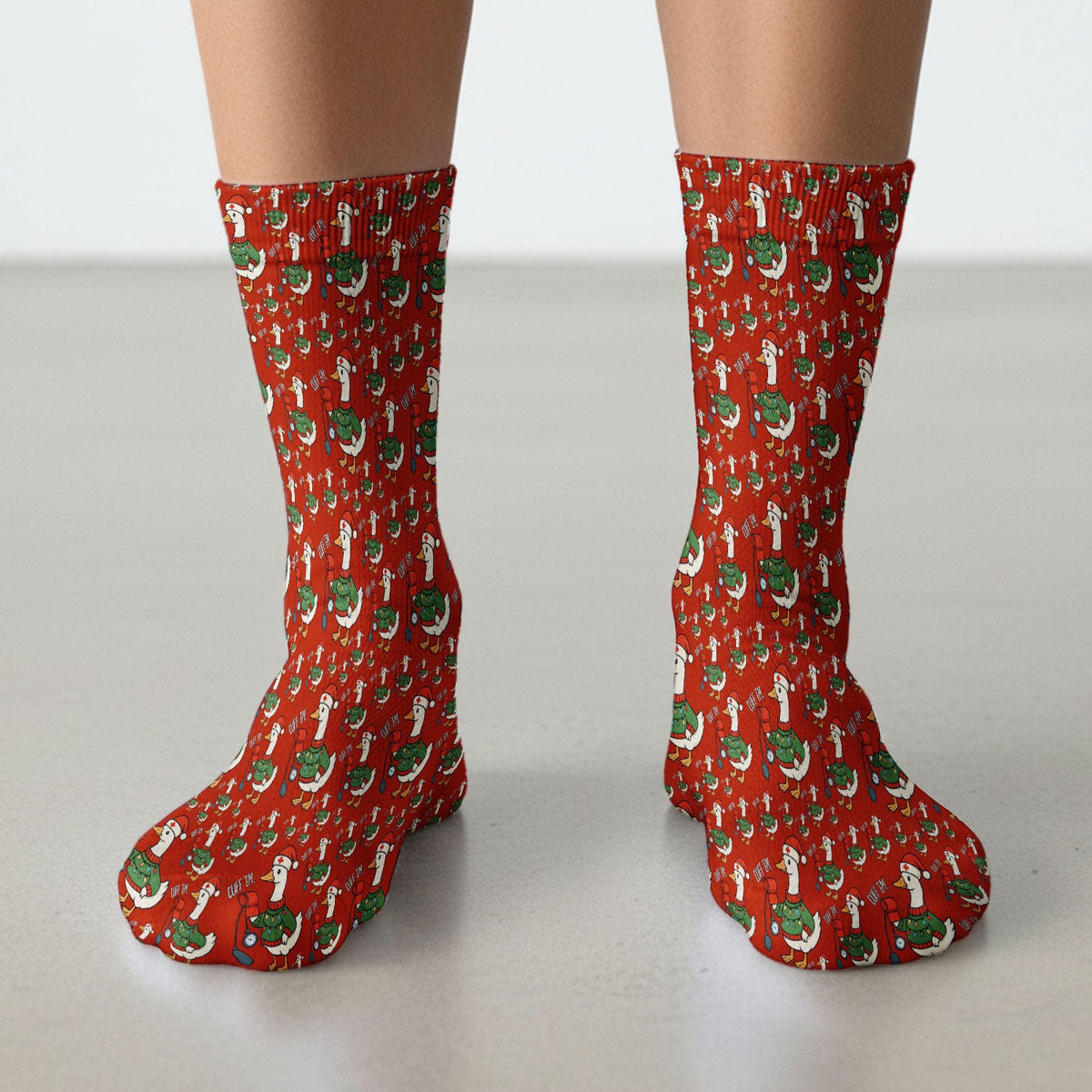 Christmas Duck Nurse Socks
