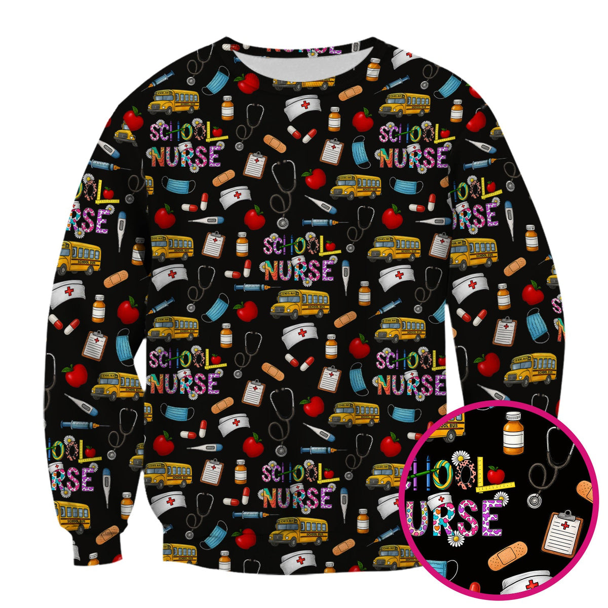 School Life Nurse Scrub Top