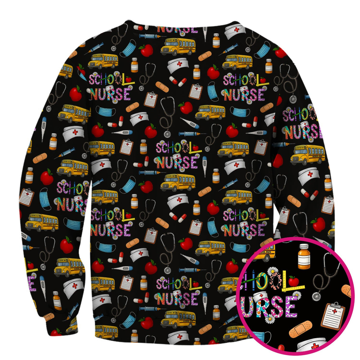 School Life Nurse Scrub Top